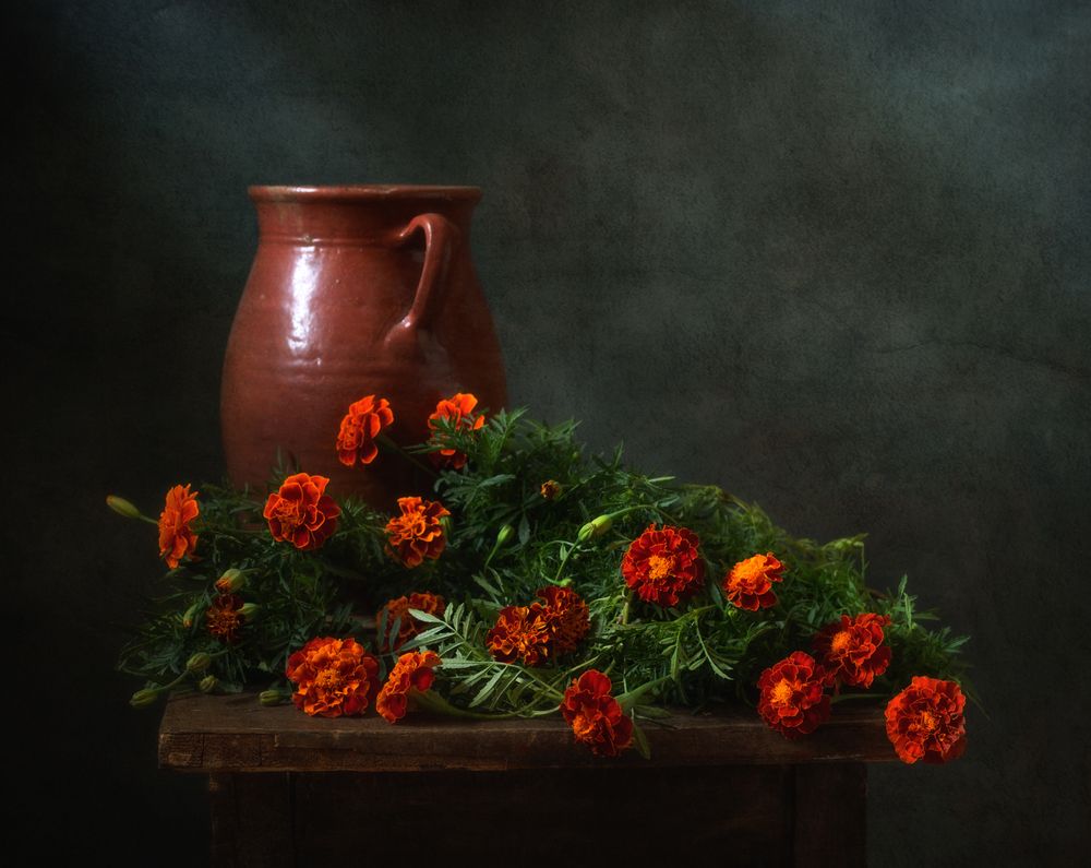 С бархатцами