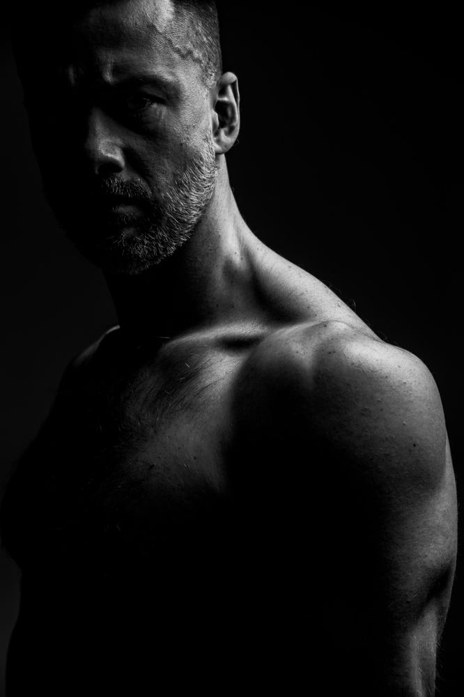 Man of antique appearance