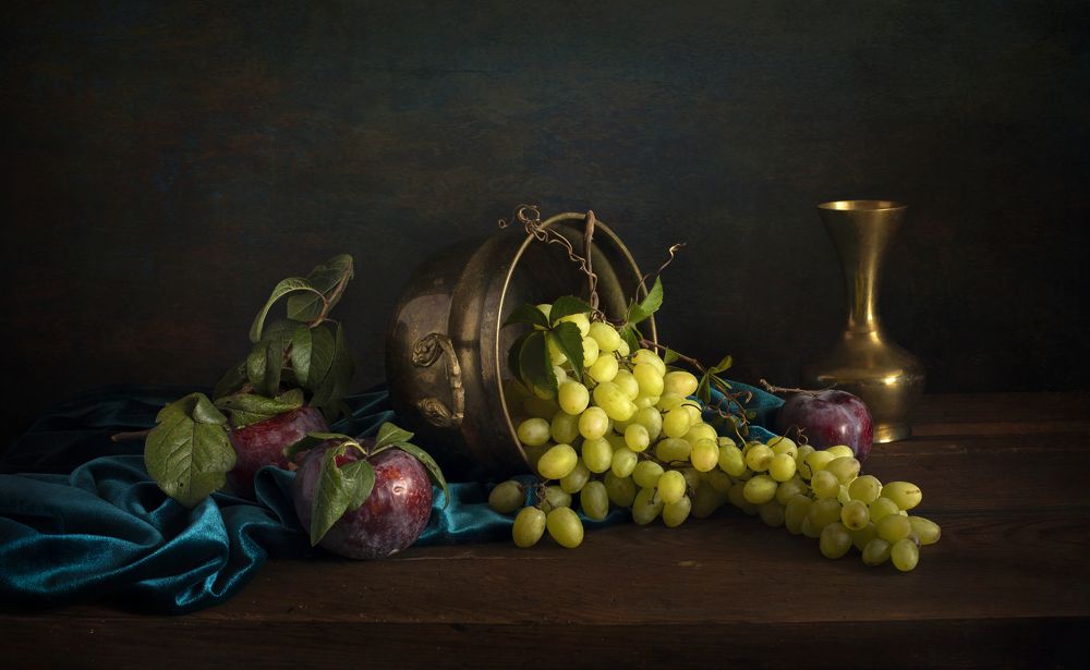 Summer plums and autumn grapes