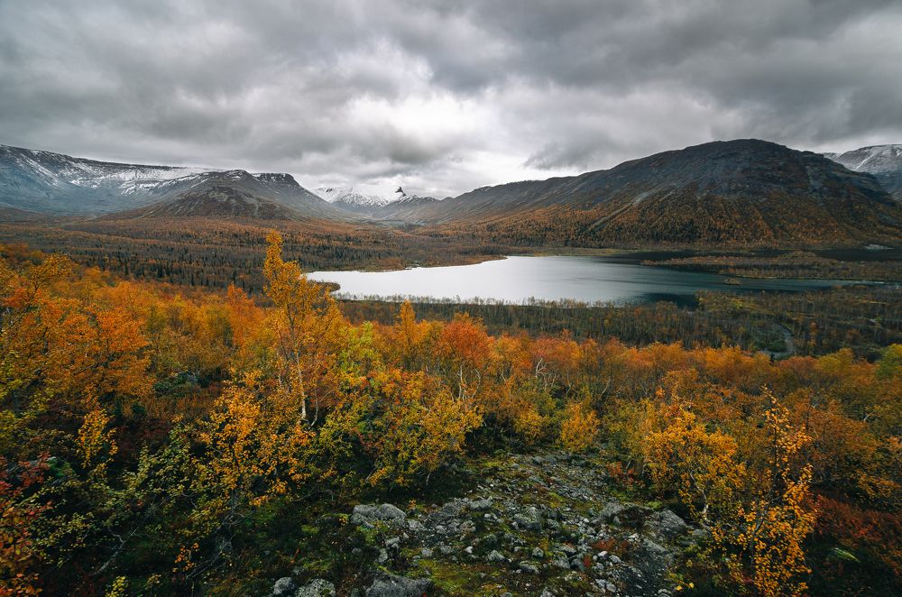 Малый Вудъявр и первый снег на Хибинах