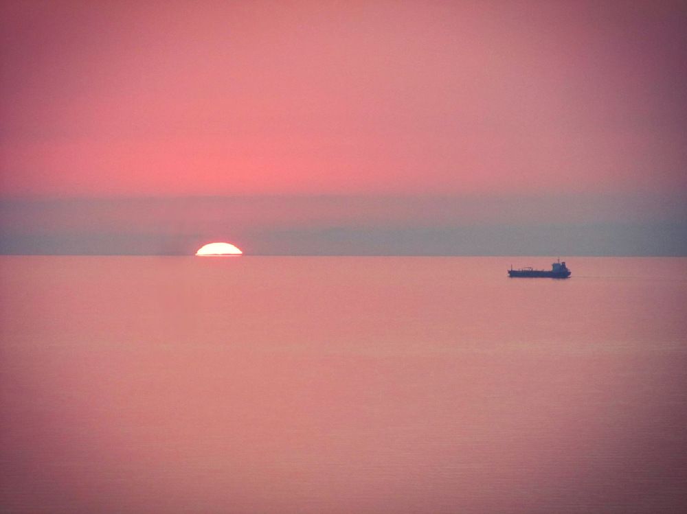Pink Sunset in Batumi, Georgia