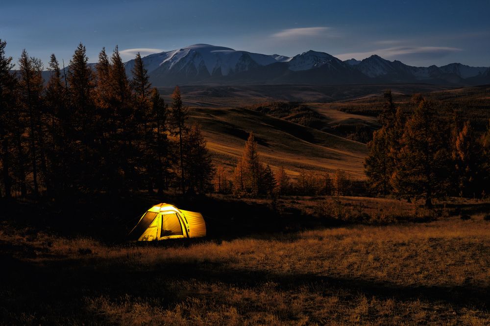 В лунном свете...