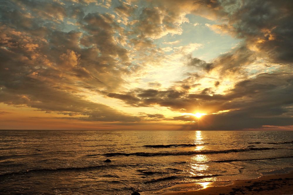 Sunset over Baltic sea