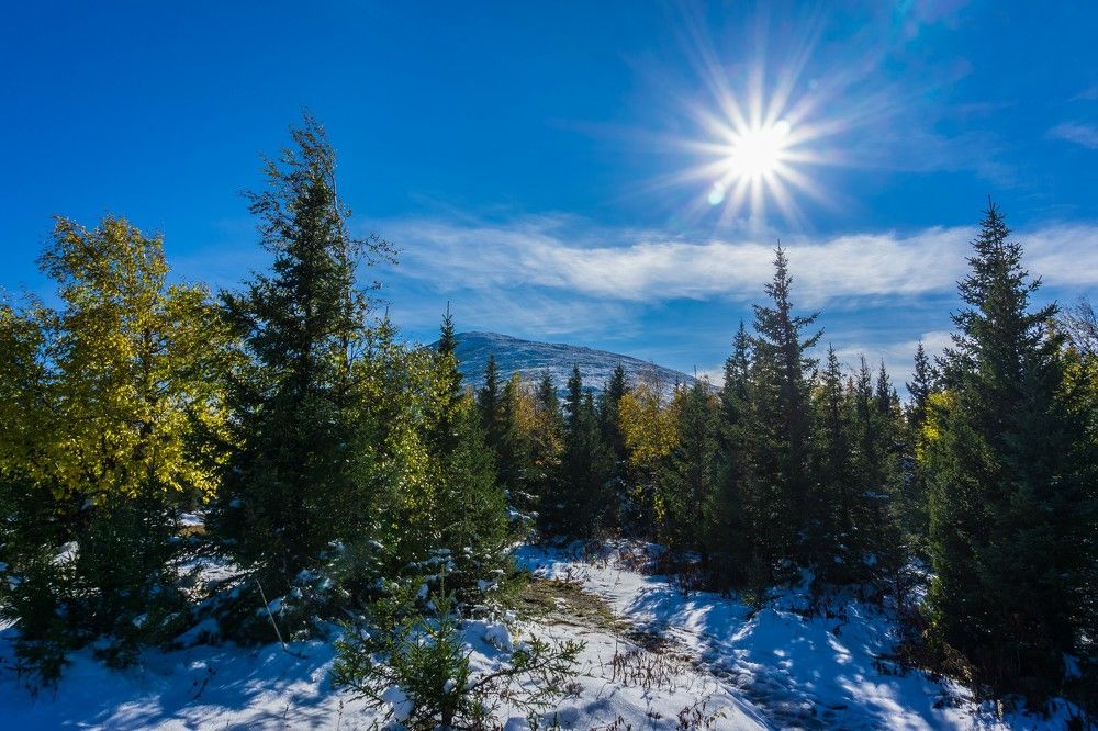 Сентябрьский снег на Иремеле.