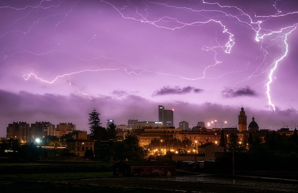 Electrical storm in Valencia