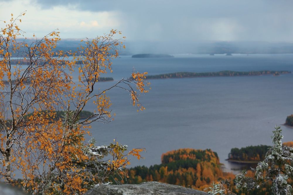 Осенний снег.