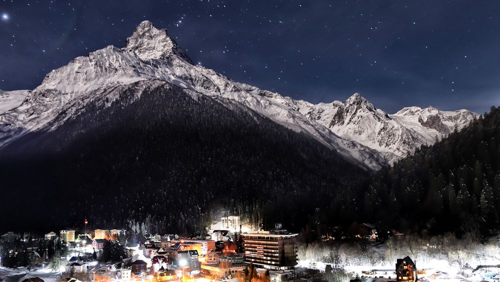 Ночной Домбай