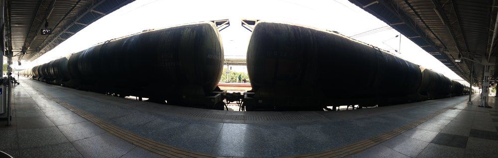 Goods Train on the station