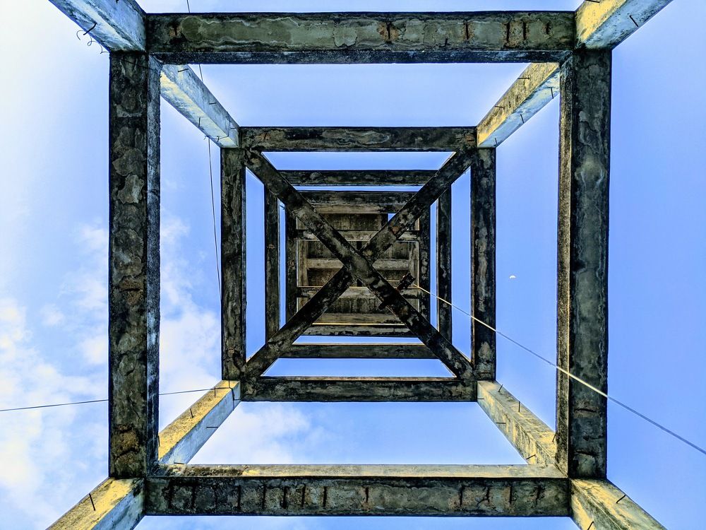 Under the ancient bell tower