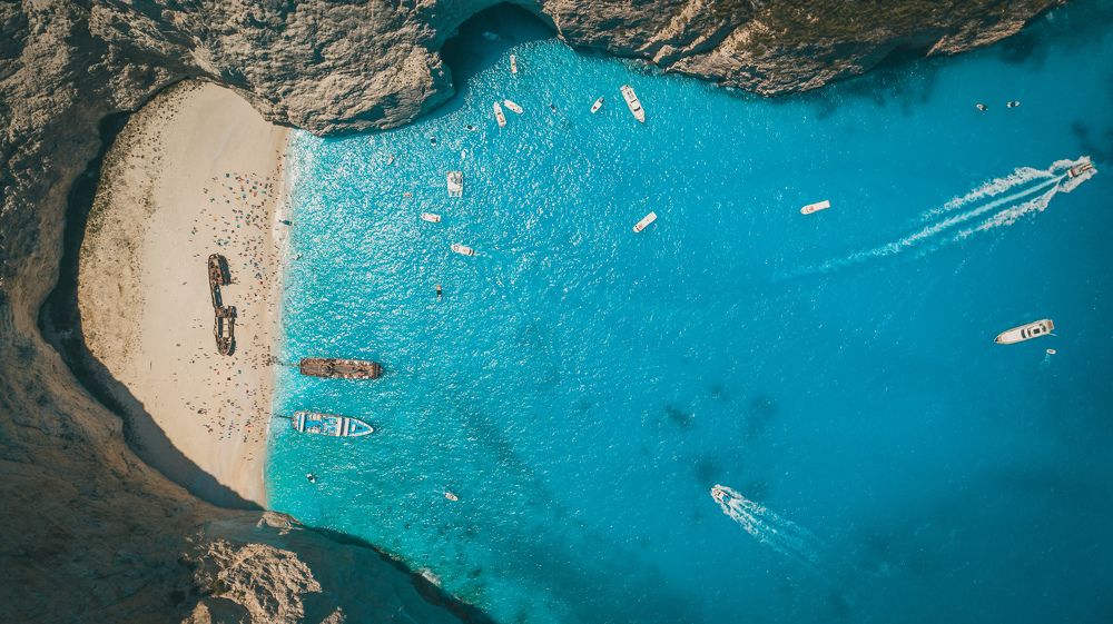 Shipwreck Bay in Zakynthos, Greece