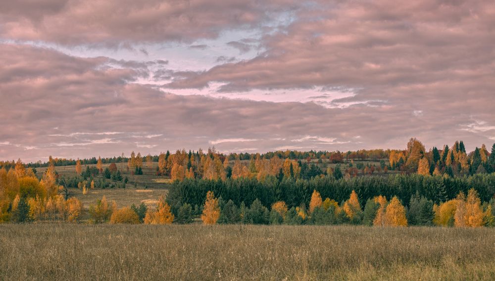 Красный закат.