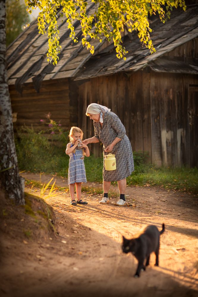 бабушка с внучкой