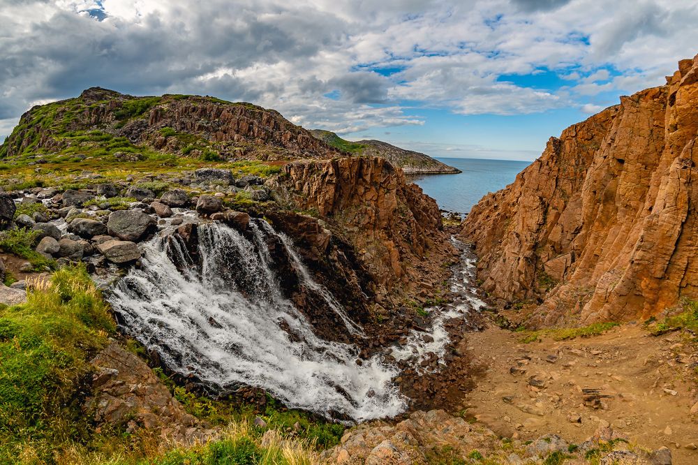 водопад Батарейский, Териберка