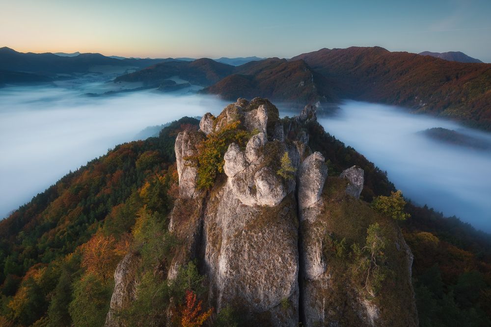 Blue hour on Sulov rocks