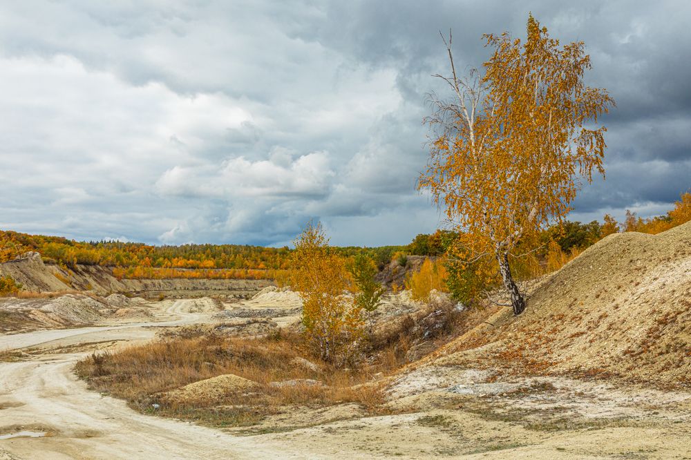 Autumn landscape in the Saratov region