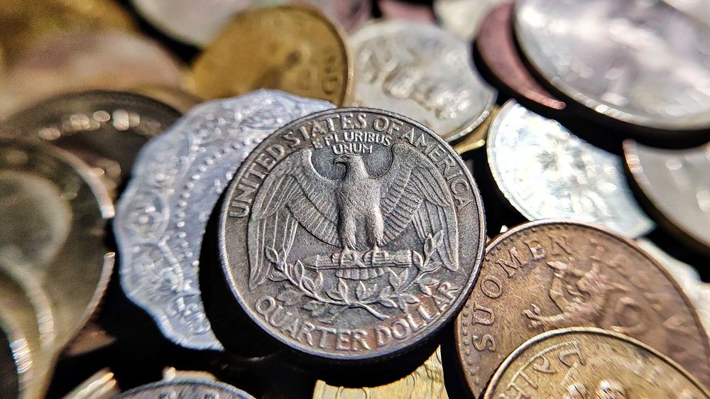 Quarter Dollar Coin of USA.