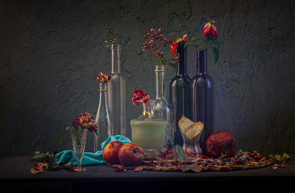 Цветущие в бутылках