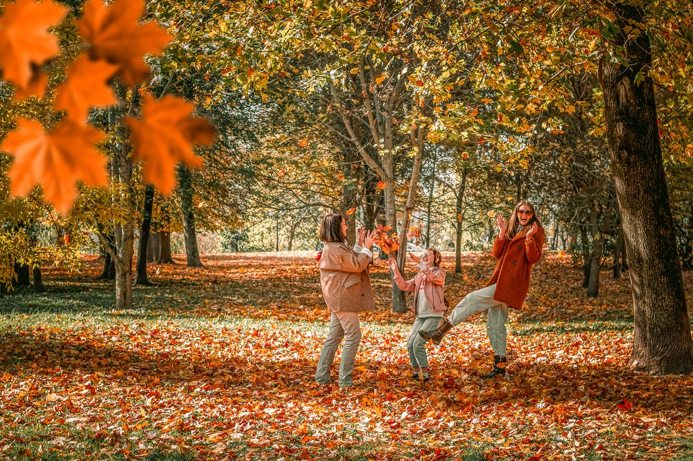 В осеннем парке.