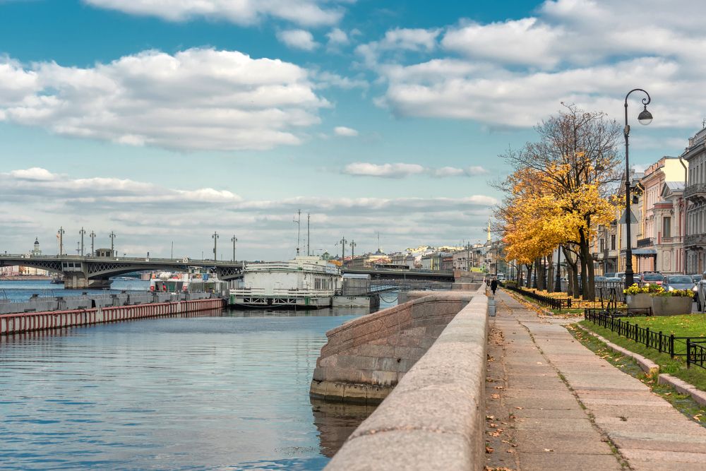 Осенний акварельный Петербург