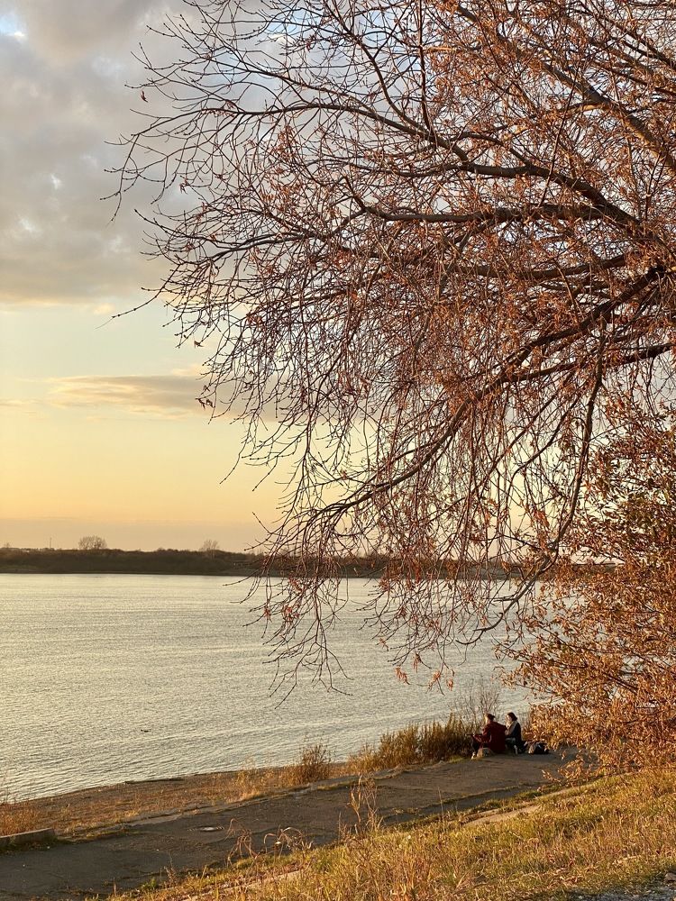 Autumn sunset. Tomsk