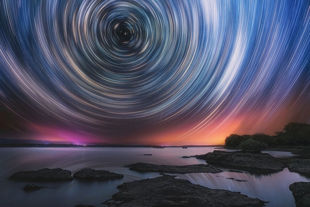 Startrail colorful