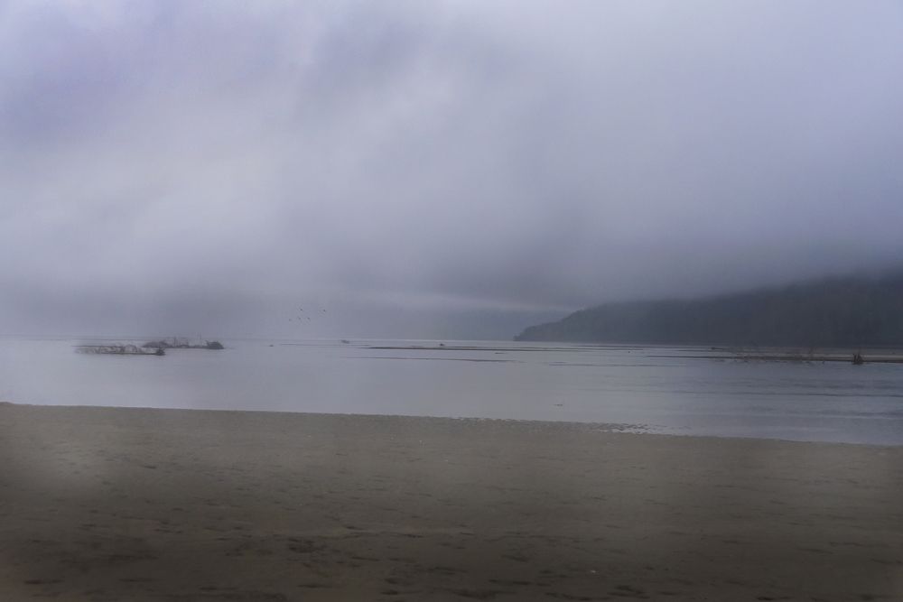 На берегу озера.