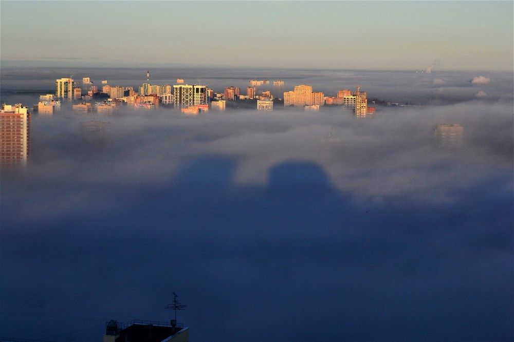 Пермь в утреннем тумане