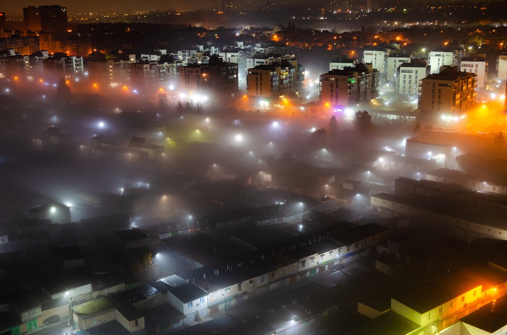 Туман в Киеве.