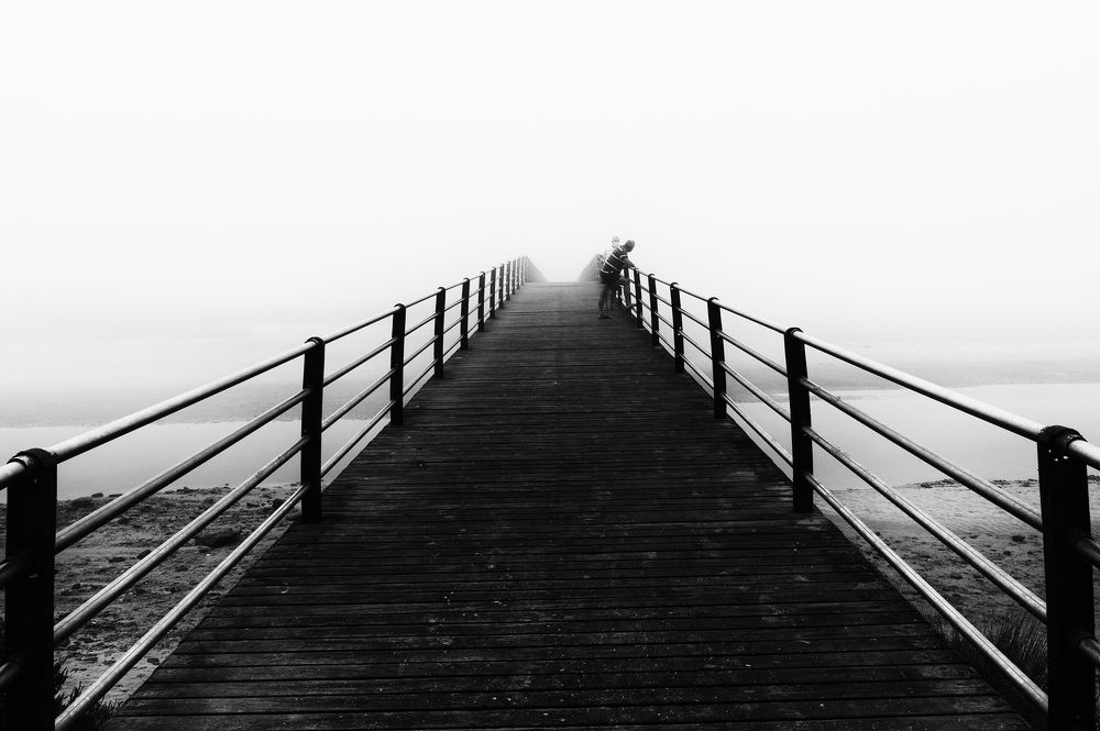 Niebla en el puente