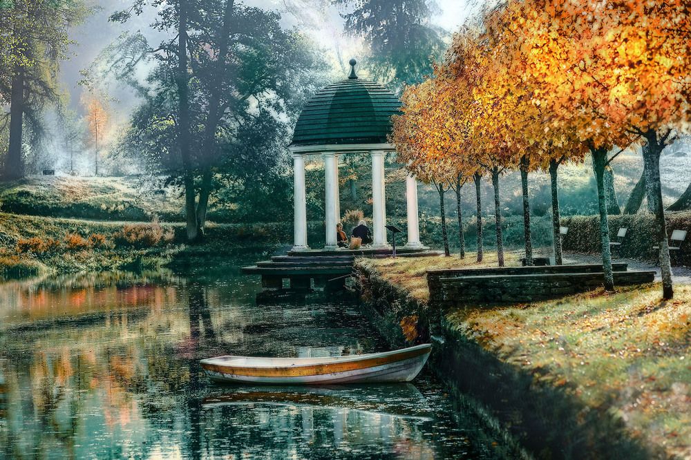 Осенний пруд.