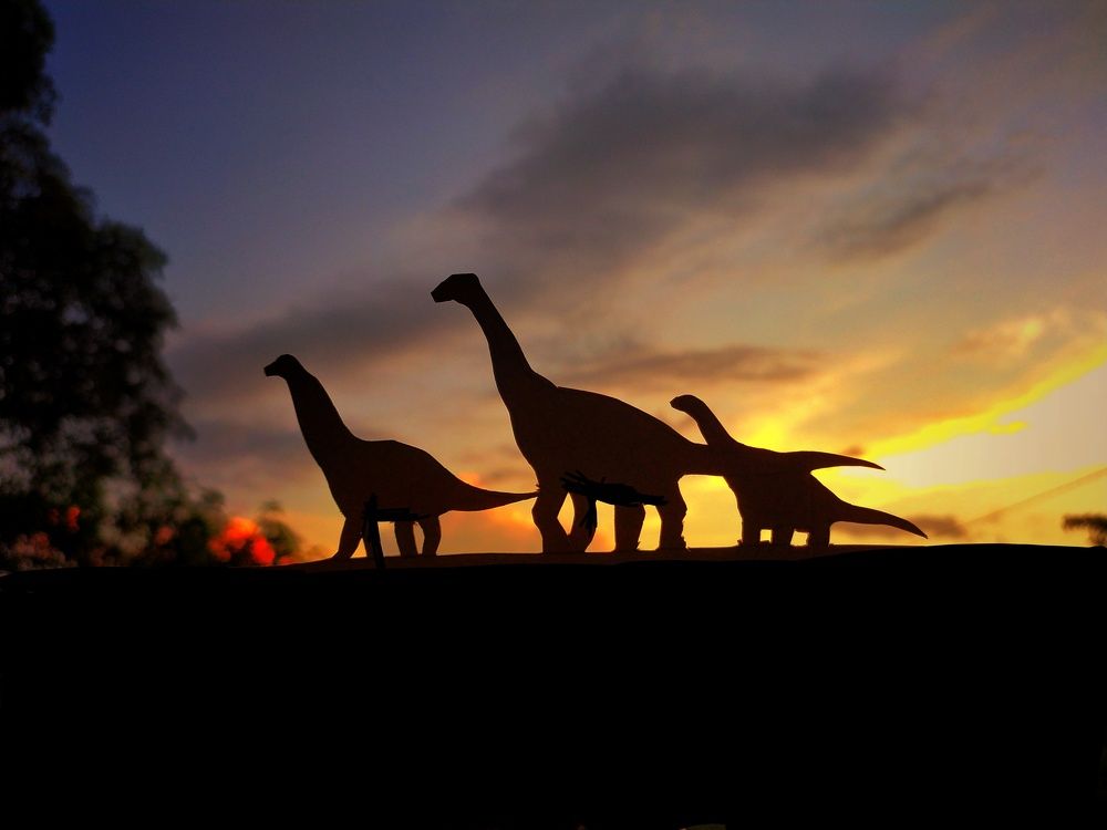 Silhouette dinosours