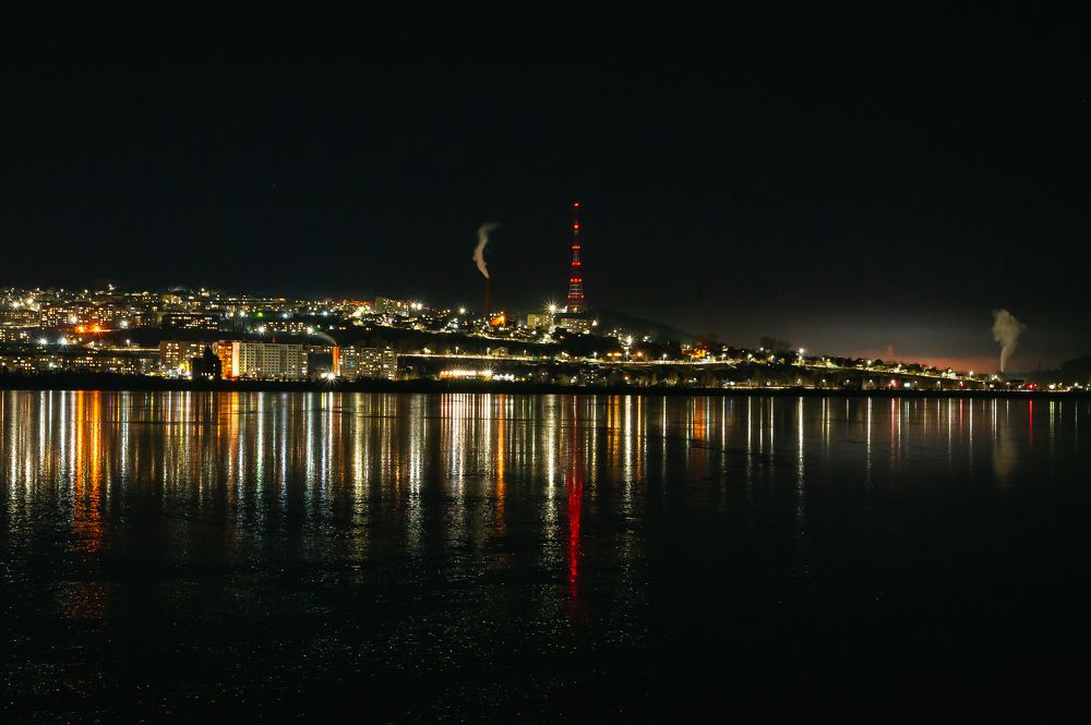 огни ночного города