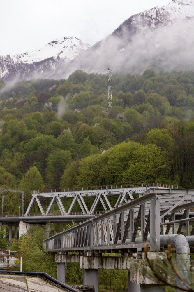 Туман в горах.Красная Поляна