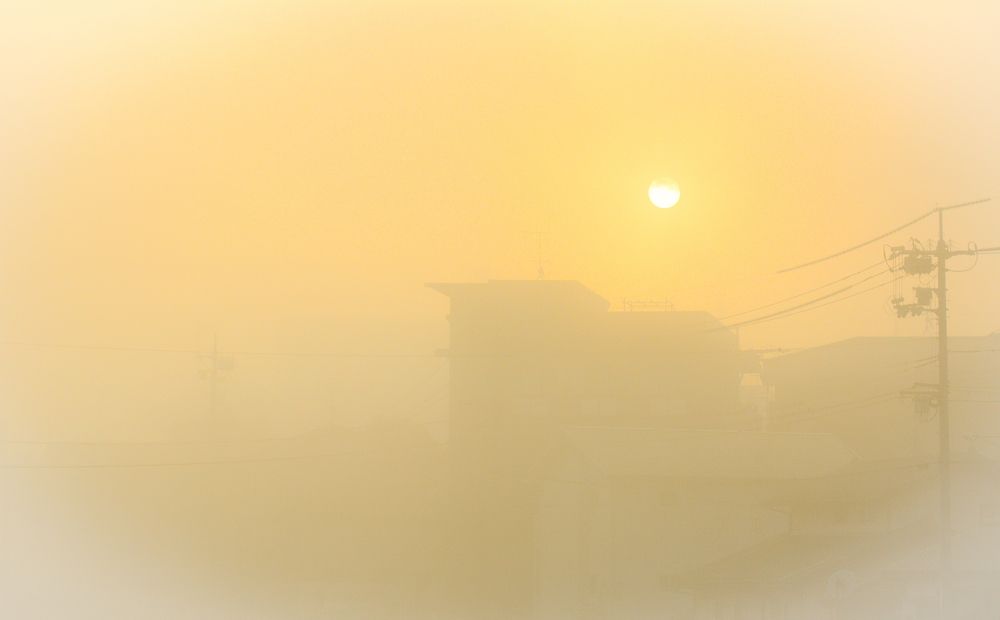 The sun and fog
