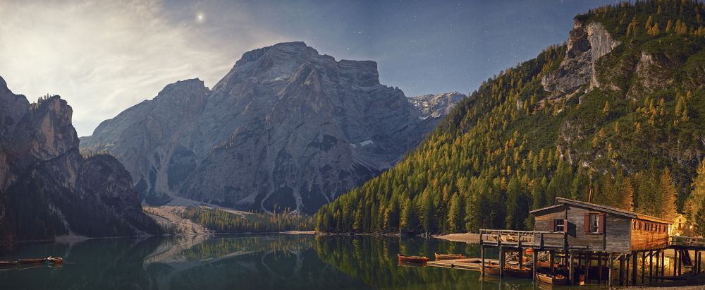 Lago di Brais in the night