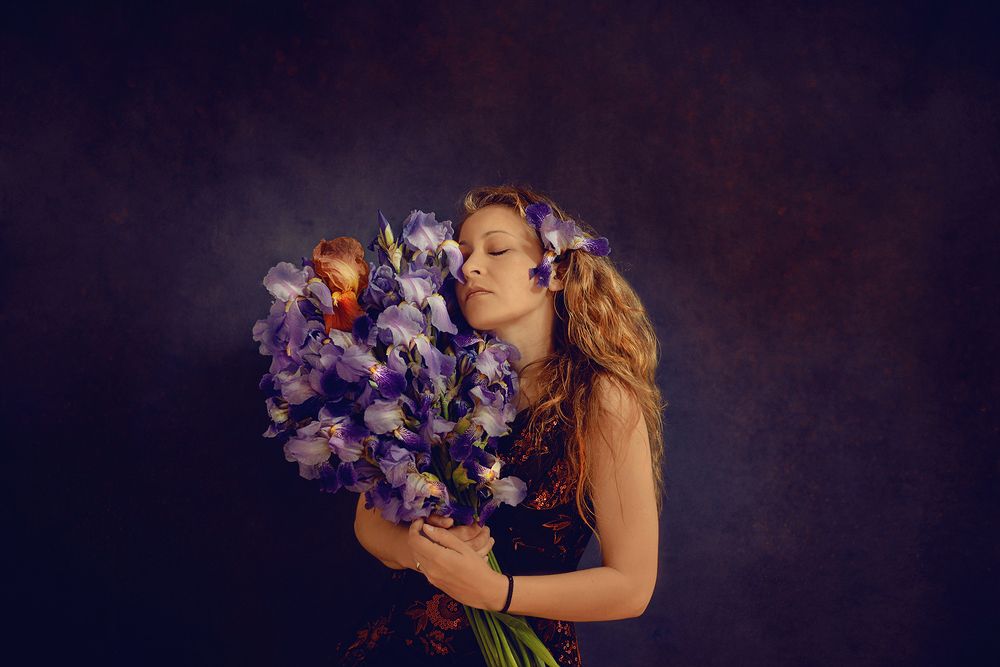 Self-Portrait with Irises