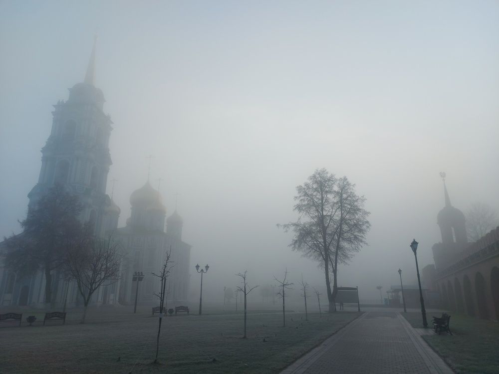 Тульский кремль октябрьским утром.