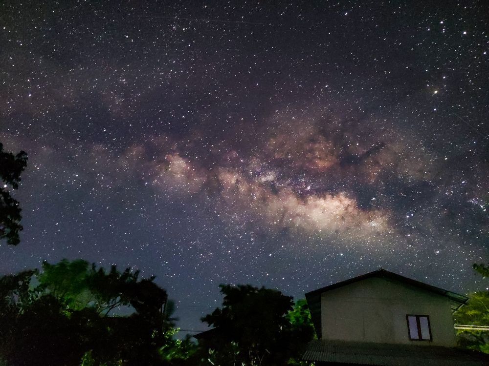 Milky way behind my home