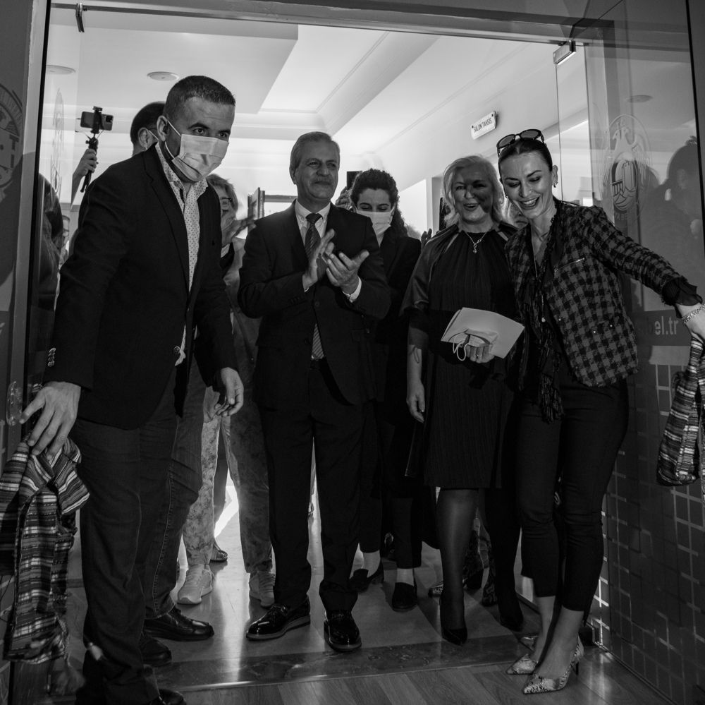 Abdullah Karaoglu at the opening of the 6th International Art Exhibition in Alanya