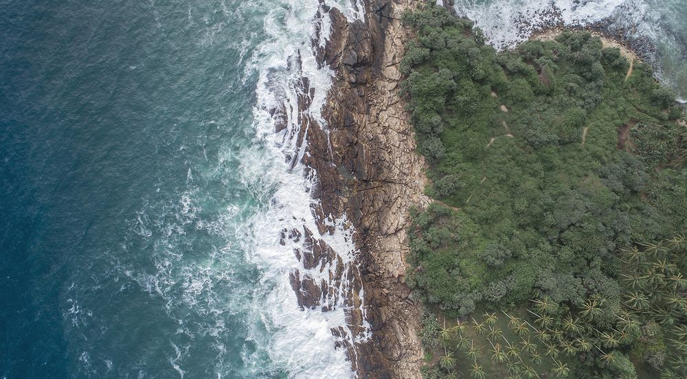 Vertical sea as seen from above