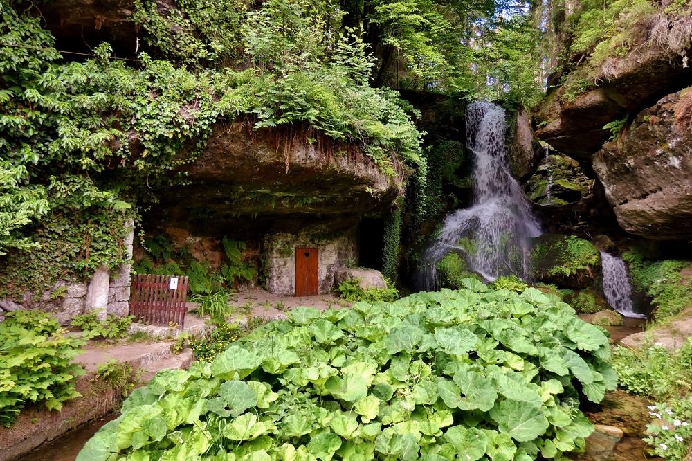 Саксонская  Швейцария ,  Лихтенхайнский водопад