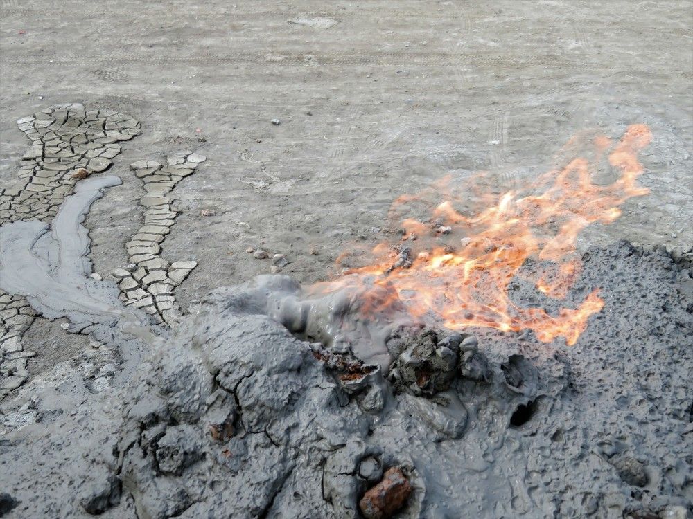 Active mud volcano