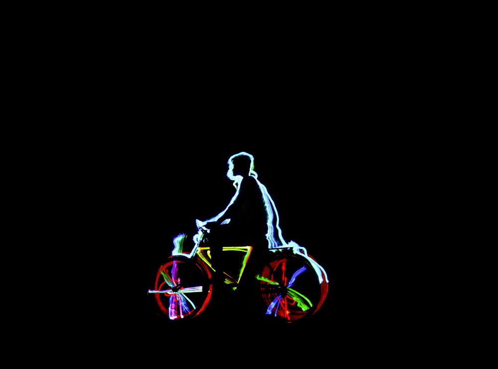 \"A man in  Bi-Cycle\"