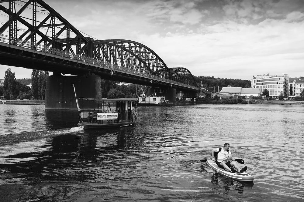 Railway bridge over the Vltava river