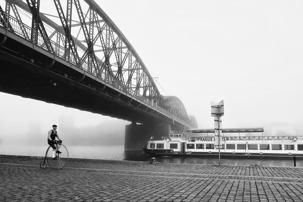 Railway bridge over the Vltava river