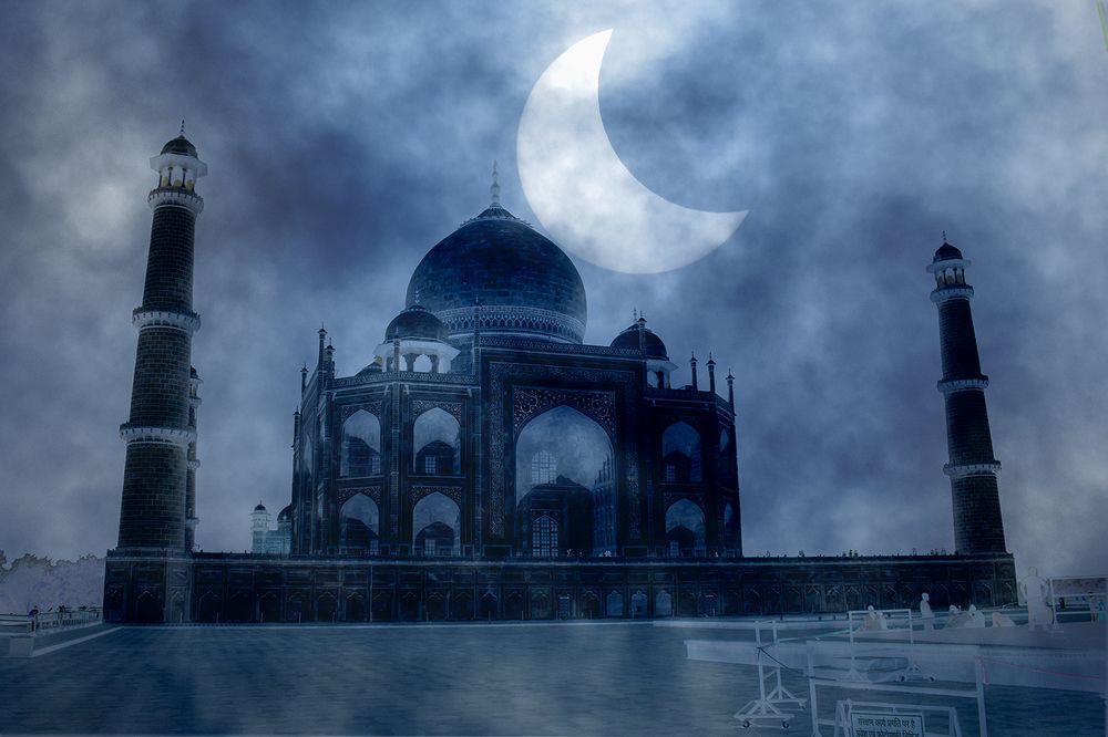 Taj Mahal and solar eclipse
