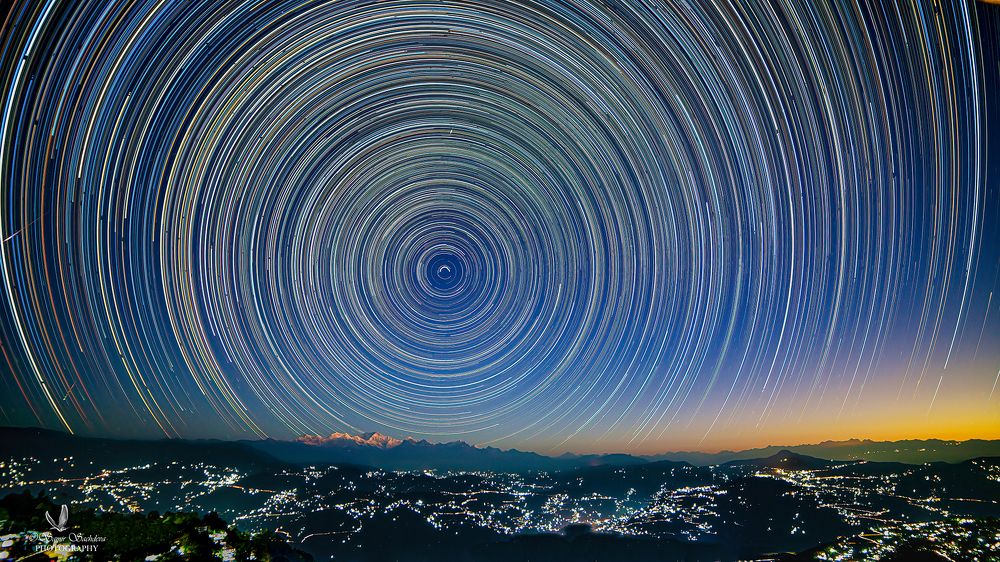 Star trail over Kanchanjunga