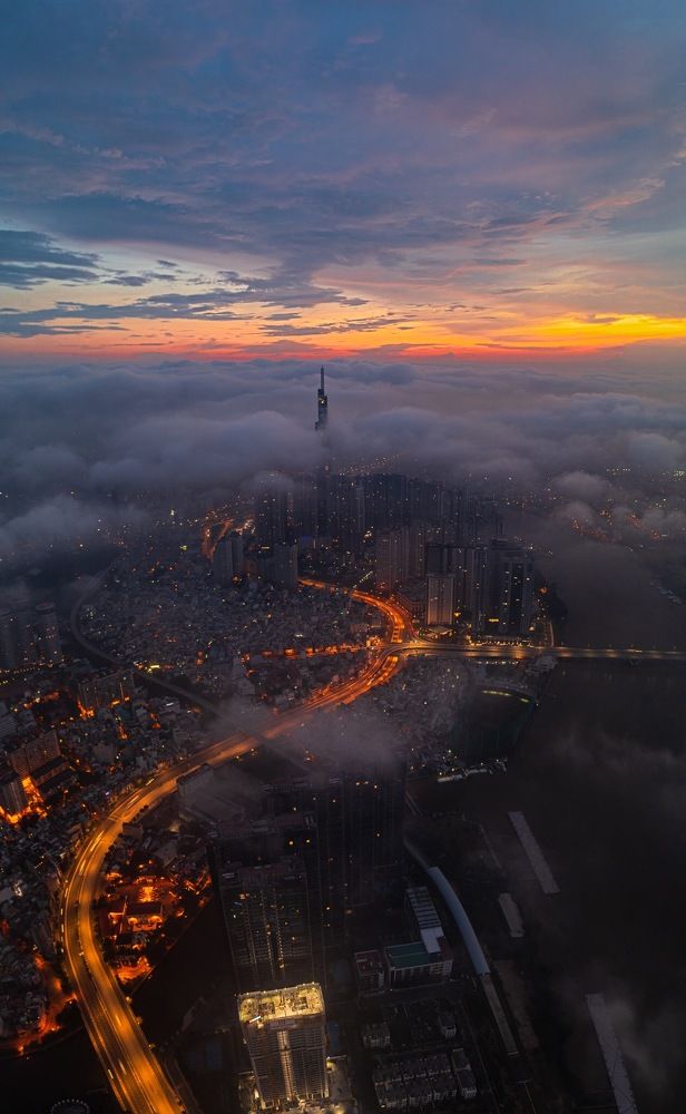 Clouds on the street