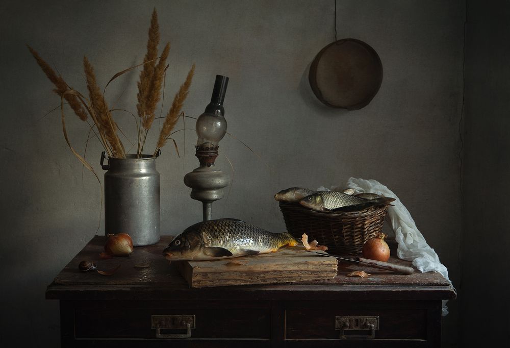 с рыбалки...