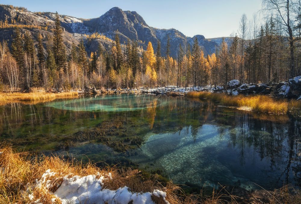 Гейзеровое озеро...горный Алтай